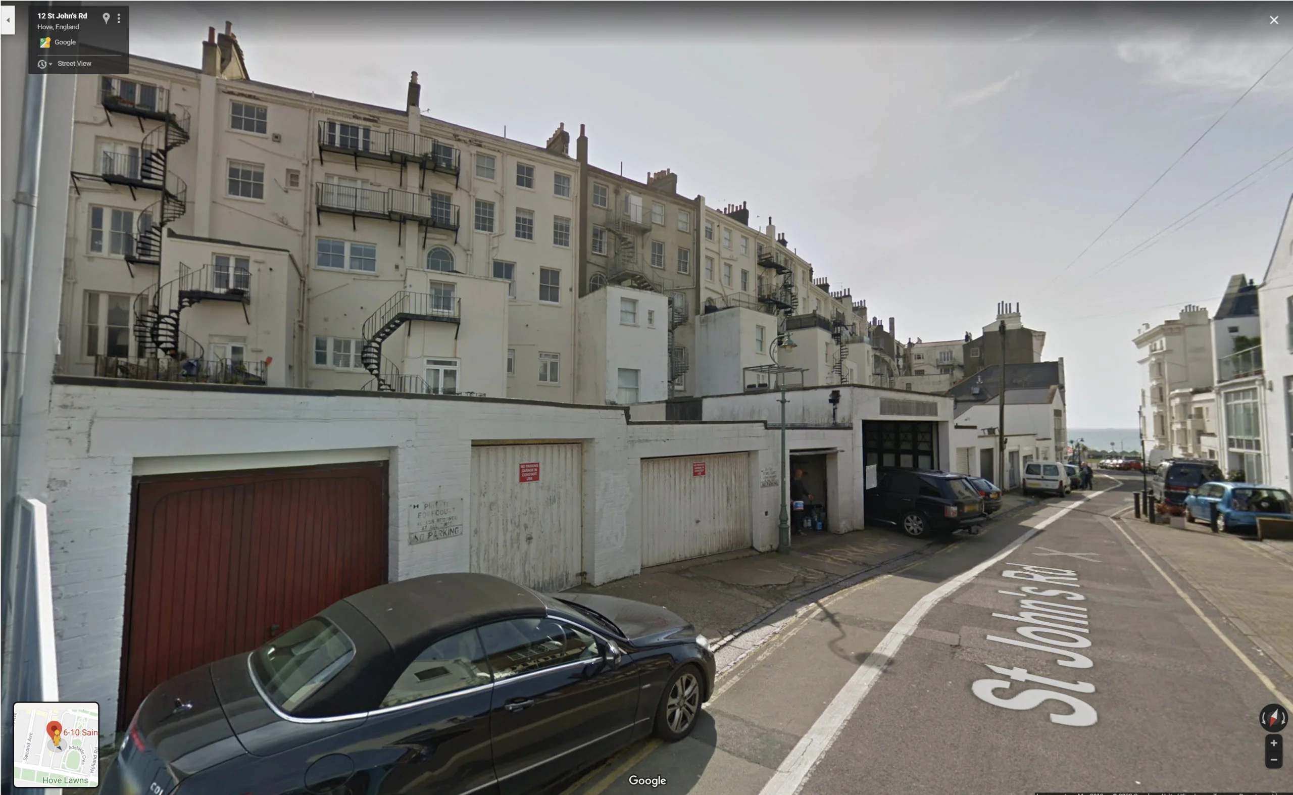 Application for a block of four flats at the lower end of St.John’s Road, at the rear of 25-27 Adelaide Crescent